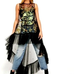 NWT Free People Night Moves Sequin Slip Dress